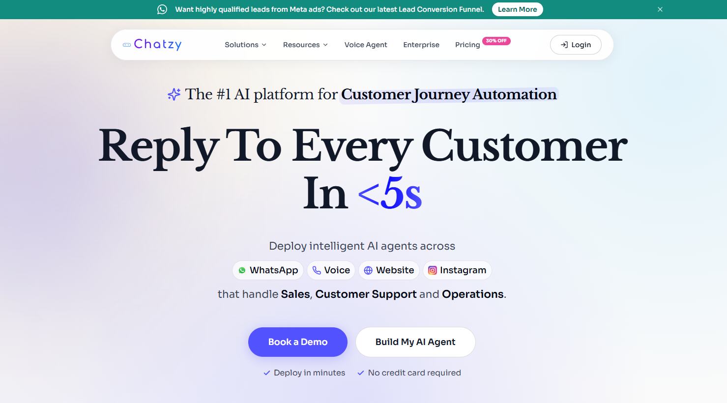 Chatzy AI - The #1 Agentic AI Platform for Customer Conve…
